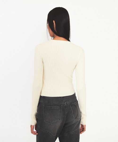 DIAGONAL(ダイアゴナル)の「DIAGONAL BUTTON RIB CARDIGAN (ivory)(ニット/セーター・レディース・その他・FREE)」の3枚目の写真