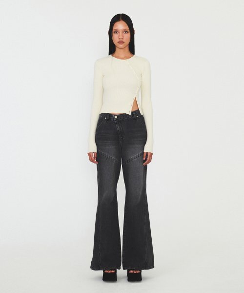 DIAGONAL(ダイアゴナル)の「DIAGONAL BUTTON RIB CARDIGAN (ivory)(ニット/セーター・レディース・その他・FREE)」の4枚目の写真