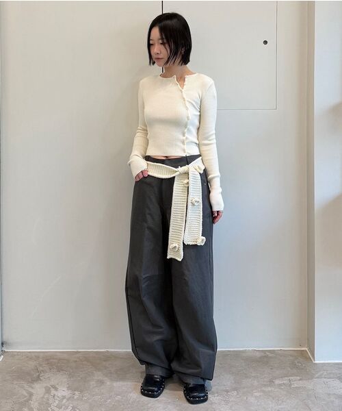 DIAGONAL(ダイアゴナル)の「DIAGONAL BUTTON RIB CARDIGAN (ivory)(ニット/セーター・レディース・その他・FREE)」の7枚目の写真
