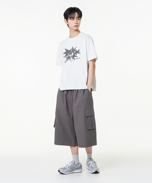 MOZMOZ(モズモズ)の「ファイブスター クーリング機能性 クロップ 半袖Tシャツ オートミール(Tシャツ/カットソー・レディース・その他・1/2/3)」の3枚目の写真