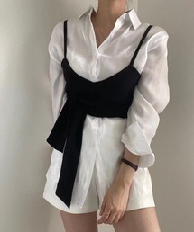 キャミソールシャツセットアップ