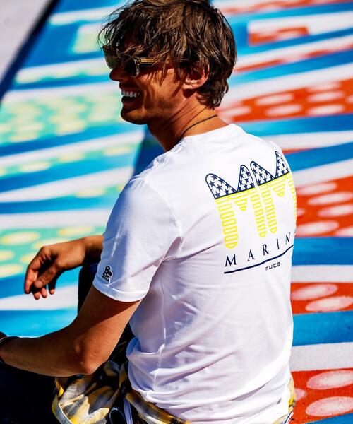 muta marine(ムータ・マリン)の「muta MARINE/ムータ マリン/別注MM Tシャツ(Tシャツ/カットソー・メンズ・ホワイト/ブラック・XL/L/M)」の12枚目の写真