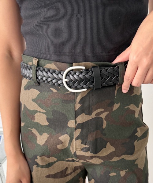 WEGO(ウィゴー)の「WEGO/メッシュベルト(ベルト・レディース・ブラウン/ブラック・FREE)」の2枚目の写真