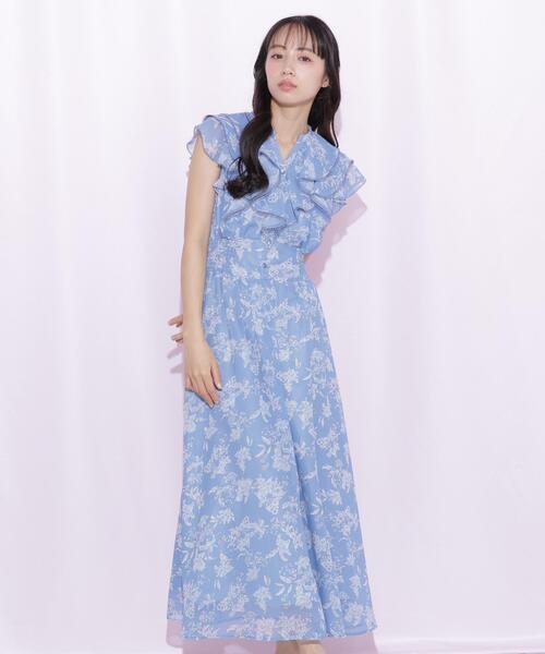 JILL by JILL STUART(ジルバイジルスチュアート)の「フラワープリントラッフルワンピース(ワンピース・レディース・ピンク系その他/ブルー系その他/ホワイト系その他・FREE)」の16枚目の写真