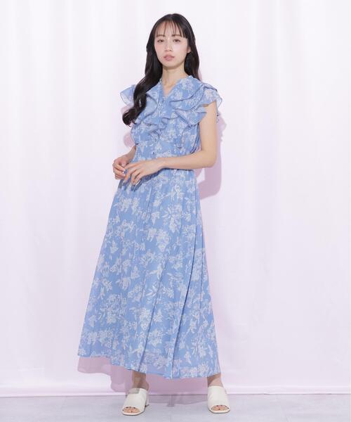 JILL by JILL STUART(ジルバイジルスチュアート)の「フラワープリントラッフルワンピース(ワンピース・レディース・ピンク系その他/ブルー系その他/ホワイト系その他・FREE)」の14枚目の写真