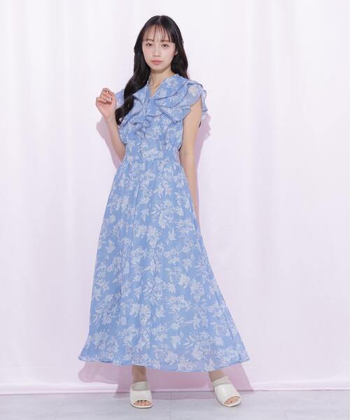 JILL by JILL STUART(ジルバイジルスチュアート)の「フラワープリントラッフルワンピース(ワンピース・レディース・ピンク系その他/ブルー系その他/ホワイト系その他・FREE)」の13枚目の写真