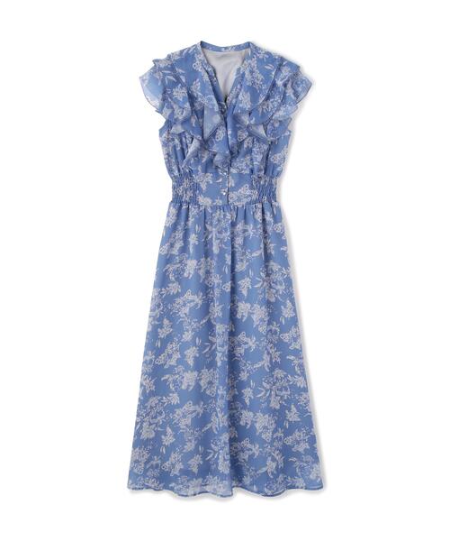 JILL by JILL STUART(ジルバイジルスチュアート)の「フラワープリントラッフルワンピース(ワンピース・レディース・ピンク系その他/ブルー系その他/ホワイト系その他・FREE)」の12枚目の写真