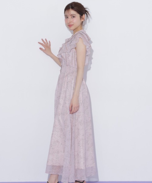 JILL by JILL STUART(ジルバイジルスチュアート)の「フラワープリントラッフルワンピース(ワンピース・レディース・ピンク系その他/ブルー系その他/ホワイト系その他・FREE)」の6枚目の写真