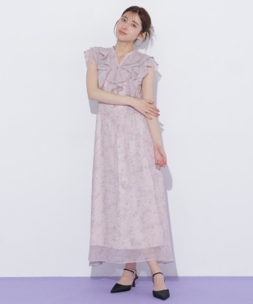 JILL by JILL STUART(ジルバイジルスチュアート)の「フラワープリントラッフルワンピース(ワンピース・レディース・ピンク系その他/ブルー系その他/ホワイト系その他・FREE)」の9枚目の写真