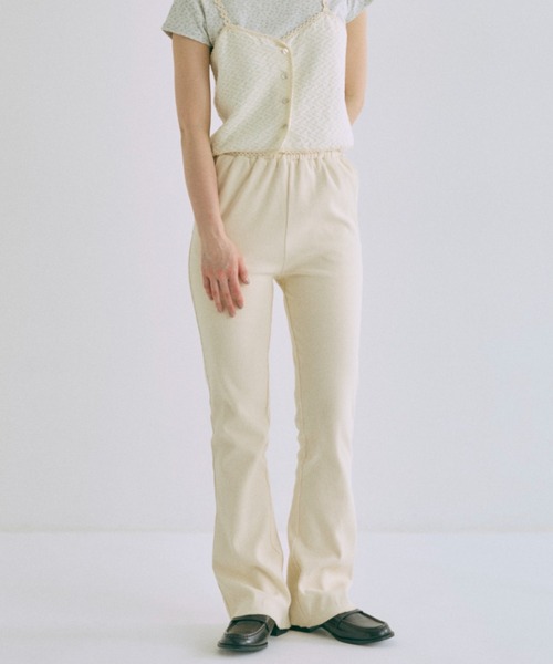 EN NEUME(エンノイム)の「Rib Flare Pants(その他パンツ・レディース・マルチ/アイボリー/ネイビー・1/0)」の22枚目の写真