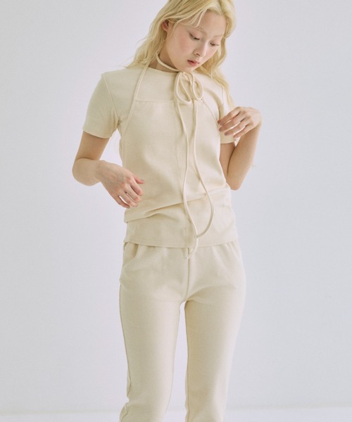 EN NEUME(エンノイム)の「Rib Flare Pants(その他パンツ・レディース・マルチ/アイボリー/ネイビー・1/0)」の18枚目の写真