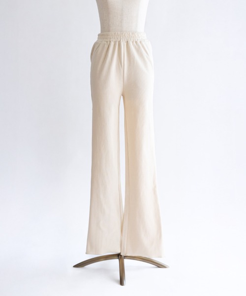 EN NEUME(エンノイム)の「Rib Flare Pants(その他パンツ・レディース・マルチ/アイボリー/ネイビー・1/0)」の7枚目の写真