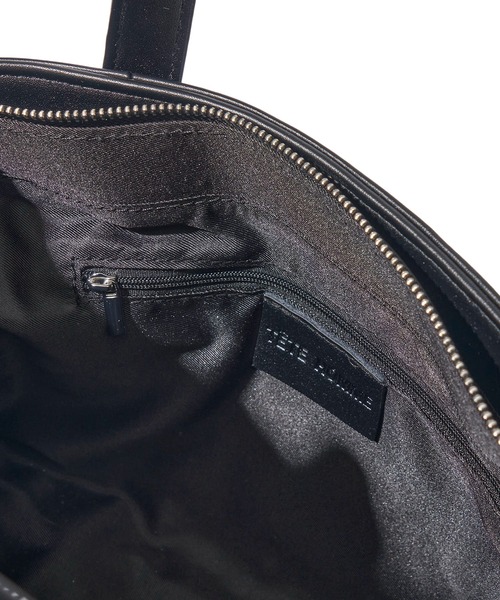 TETE HOMME(テットオム)の「【WEB限定】スプリットレザーミニトートバッグ / ドライビングバッグ(トートバッグ・メンズ・ブラック系2/ブラック系1・FREE)」の4枚目の写真