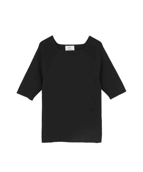 1er Arrondissement(プルミエアロンディスモン)の「ボートネックハーフスリーブニット(ニット/セーター・レディース・ブラック系その他3/ブラウン系その他5・FREE)」の8枚目の写真