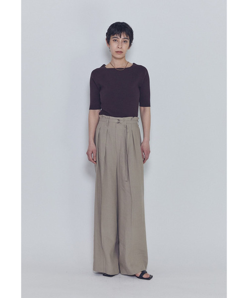 1er Arrondissement(プルミエアロンディスモン)の「ボートネックハーフスリーブニット(ニット/セーター・レディース・ブラック系その他3/ブラウン系その他5・FREE)」の11枚目の写真