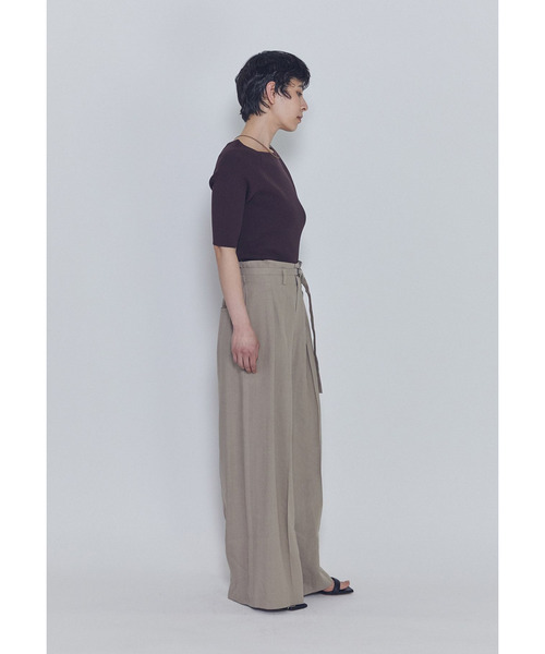 1er Arrondissement(プルミエアロンディスモン)の「ボートネックハーフスリーブニット(ニット/セーター・レディース・ブラック系その他3/ブラウン系その他5・FREE)」の12枚目の写真