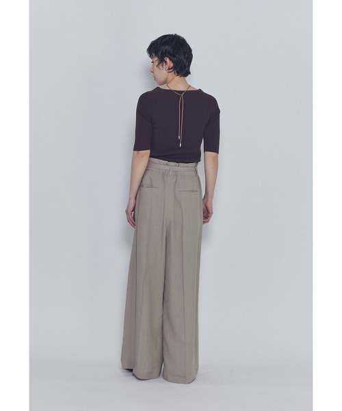 1er Arrondissement(プルミエアロンディスモン)の「ボートネックハーフスリーブニット(ニット/セーター・レディース・ブラック系その他3/ブラウン系その他5・FREE)」の13枚目の写真