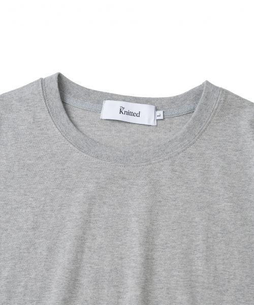 KNITTED(ニッティド)の「コットンクロップTシャツ グレー(Tシャツ/カットソー・メンズ・ライトグレー・MEDIUM/LARGE/X-LARGE)」の4枚目の写真