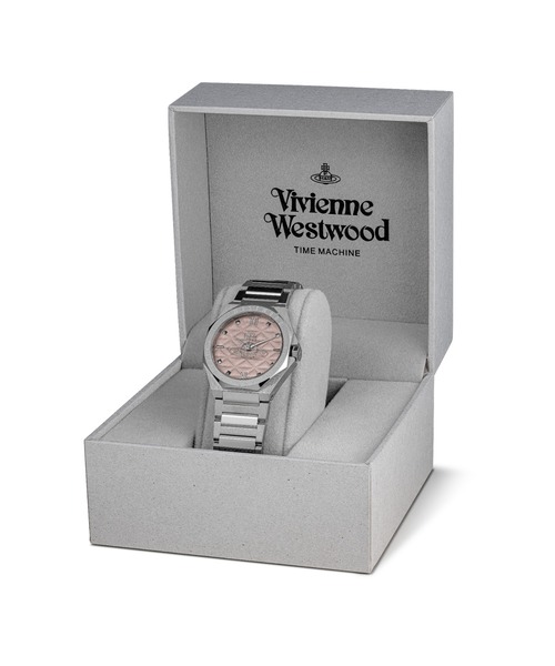 Vivienne Westwood（ヴィヴィアンウエストウッド）の「「Vivienne Westwood/ヴィヴィアン・ウエストウッド」アルドゲイト - レディース ペールピンク ダイヤル & シルバー ブレスレット（アナログ腕時計・レディース・シルバー系・35mm）」の9枚目の写真