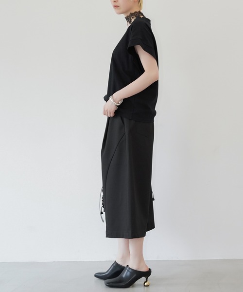 chuclla（チュクラ）の「ドロップショルダー ワイドTシャツ chw26s245（Tシャツ/カットソー・レディース・ホワイト/ブラック・FREE）」の8枚目の写真