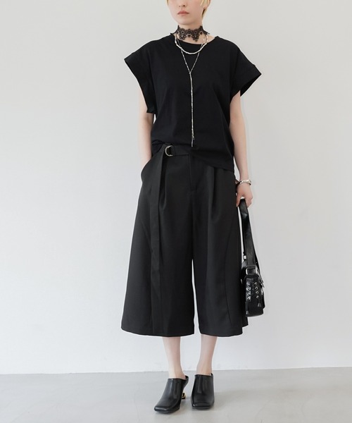 chuclla（チュクラ）の「ドロップショルダー ワイドTシャツ chw26s245（Tシャツ/カットソー・レディース・ホワイト/ブラック・FREE）」の10枚目の写真