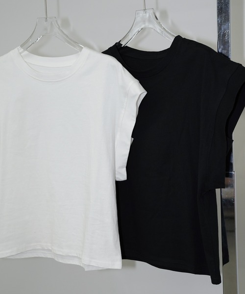 chuclla（チュクラ）の「ドロップショルダー ワイドTシャツ chw26s245（Tシャツ/カットソー・レディース・ホワイト/ブラック・FREE）」の21枚目の写真
