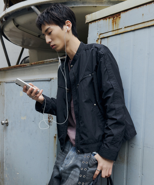 MAISON MINED(メゾンミネド)の「LIGHT-WEIGHT RIDER JACKET BLACK(ライダースジャケット・メンズ・その他・MEDIUM/LARGE)」の1枚目の写真