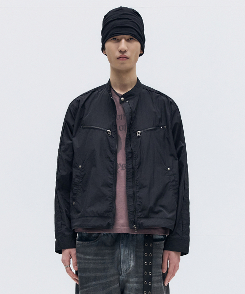 MAISON MINED(メゾンミネド)の「LIGHT-WEIGHT RIDER JACKET BLACK(ライダースジャケット・メンズ・その他・MEDIUM/LARGE)」の4枚目の写真