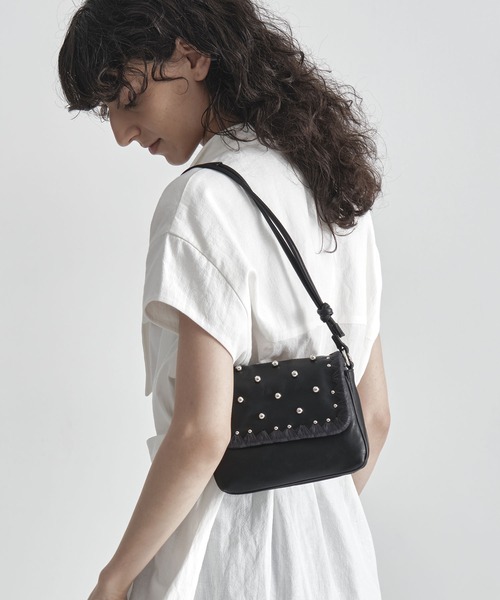 TESSEN CREATION ハンドバッグ TESSEN CREATION/テッセンクリエーション】別注 FLAP BAG S(studs