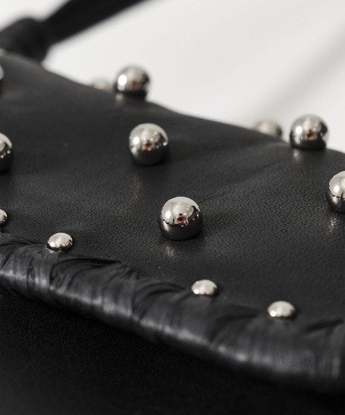 TESSEN CREATION(テッセンクリエーション)の「【TESSEN CREATION/テッセンクリエーション】別注 FLAP BAG S(studs)/フラップバッグ(ショルダーバッグ・レディース・ブラック・S)」の8枚目の写真