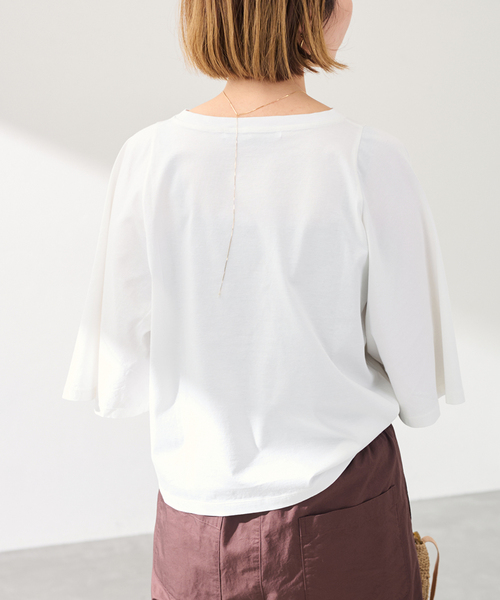 FRAMeWORK(フレームワーク)の「フレアスリーブTee(Tシャツ/カットソー・レディース・ブラック/ベージュ/ホワイト・FREE)」の17枚目の写真