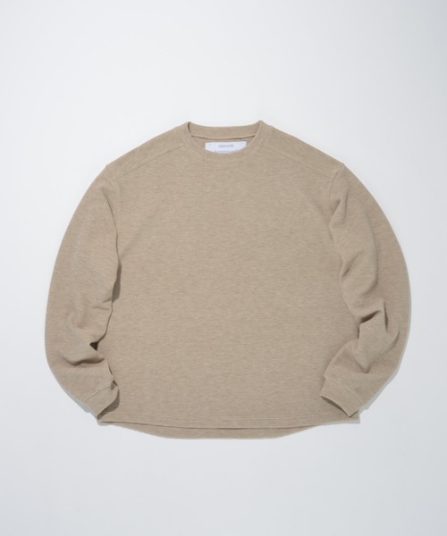 SUPERTHANKS(スーパーサンクス)の「ワッフル素材クルーネックロングスリーブ Waffle crew neck L/S T-shirt(Tシャツ/カットソー・メンズ・ピンク/グレー/ブラック/ベージュ・S/L/M)」の10枚目の写真