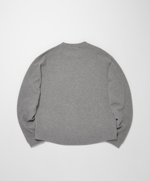 SUPERTHANKS(スーパーサンクス)の「ワッフル素材クルーネックロングスリーブ Waffle crew neck L/S T-shirt(Tシャツ/カットソー・メンズ・ピンク/グレー/ブラック/ベージュ・S/L/M)」の14枚目の写真