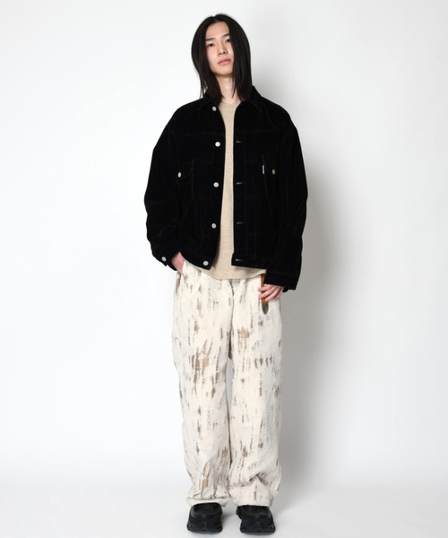SUPERTHANKS(スーパーサンクス)の「ワッフル素材クルーネックロングスリーブ Waffle crew neck L/S T-shirt(Tシャツ/カットソー・メンズ・ピンク/グレー/ブラック/ベージュ・S/L/M)」の6枚目の写真
