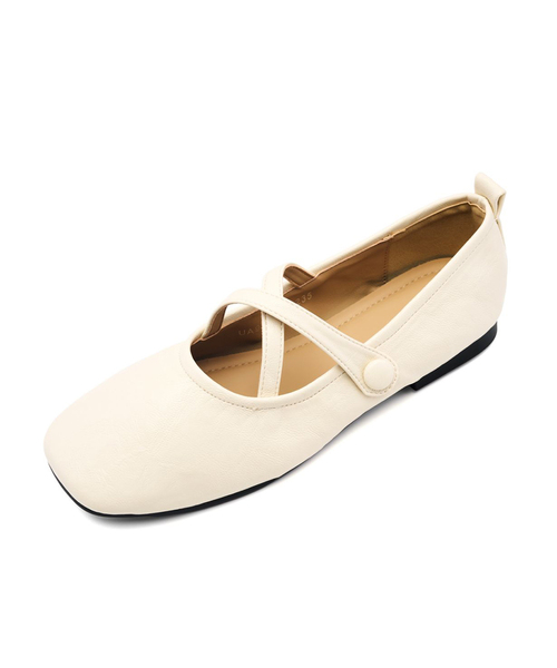 SPUR(シュプール)の「Elastic String メリージェーンフラットシューズ1.5cm -UA9031 (4カラー)(バレエシューズ・レディース・アイボリー/ブラック/ピンク/ベージュ・22.5cm/23.5cm/23cm/24.5cm/24cm/25cm)」の1枚目の写真