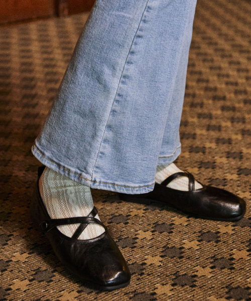 SPUR(シュプール)の「Elastic String メリージェーンフラットシューズ1.5cm -UA9031 (4カラー)(バレエシューズ・レディース・アイボリー/ブラック/ピンク/ベージュ・22.5cm/23.5cm/23cm/24.5cm/24cm/25cm)」の7枚目の写真