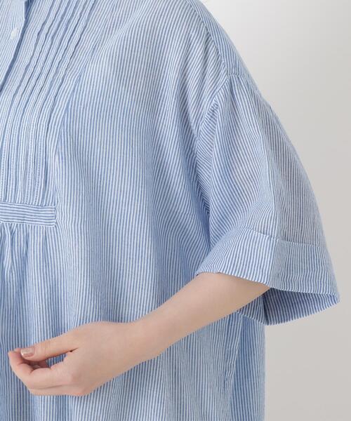 one'sterrace(ワンズテラス)の「フロントギャザー チュニックシャツ(シャツ/ブラウス・レディース・グレー系4/ブルー系その他7・02)」の7枚目の写真