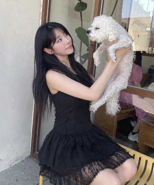 CATTLINE(カトリン)の「ダブルフリルスリーブレスワンピースブラック(ワンピース・レディース・ブラック・FREE)」の11枚目の写真