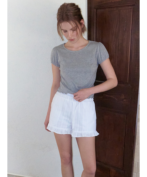 ETMON(エトモン)の「Eyelet Wave T-Shirt, Melange Grey(Tシャツ/カットソー・レディース・その他・F)」の1枚目の写真