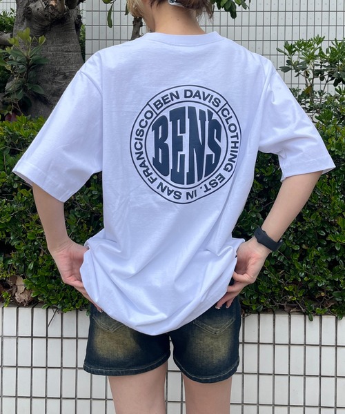 BEN DAVIS(ベンデイビス)の「∴WEGO/【WEB限定】BENDAVIS サークルロゴT(Tシャツ/カットソー・メンズ・ホワイト/ネイビー/ブラック・LARGE/MEDIUM)」の2枚目の写真