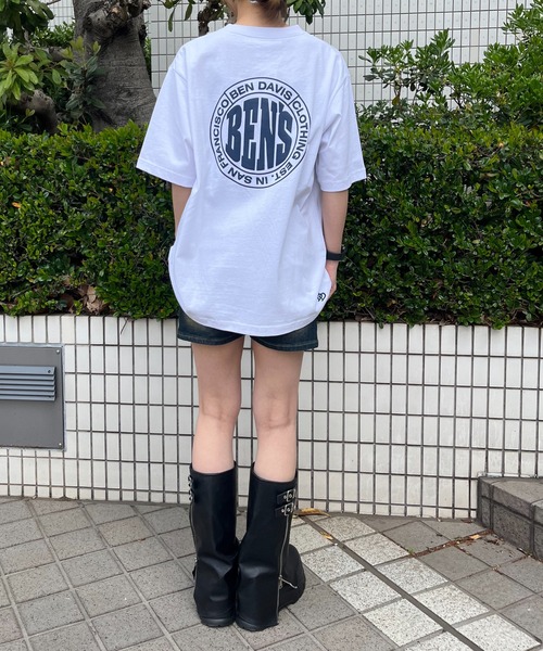 BEN DAVIS(ベンデイビス)の「∴WEGO/【WEB限定】BENDAVIS サークルロゴT(Tシャツ/カットソー・メンズ・ホワイト/ネイビー/ブラック・LARGE/MEDIUM)」の5枚目の写真