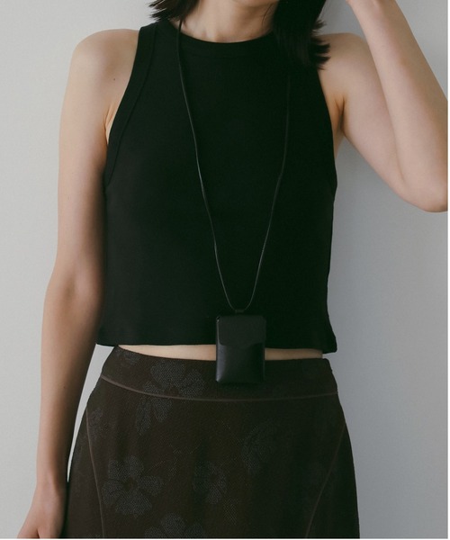 anuke(アンヌーク)の「Americansleeve Short Tanktop(タンクトップ・レディース・ブラック/ホワイト/ブラウン・FREE)」の2枚目の写真
