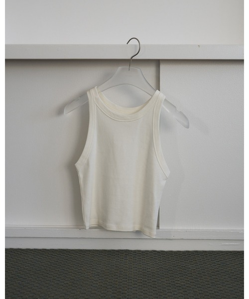 anuke(アンヌーク)の「Americansleeve Short Tanktop(タンクトップ・レディース・ブラック/ホワイト/ブラウン・FREE)」の15枚目の写真