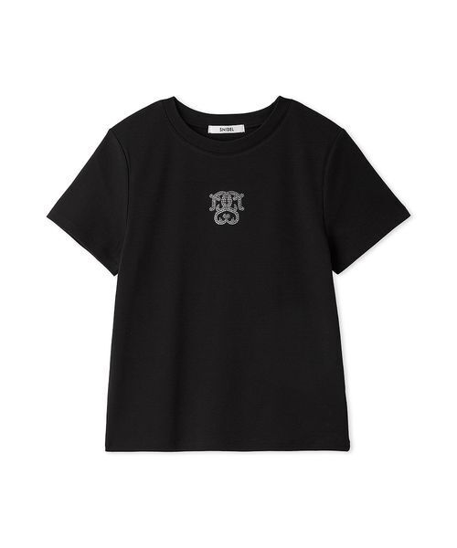 SNIDEL(スナイデル)の「【販路限定カラーあり】ラインストーンTシャツ(Tシャツ/カットソー・レディース・D/C/ブラック/B/A/ホワイト/ネイビー・F)」の20枚目の写真