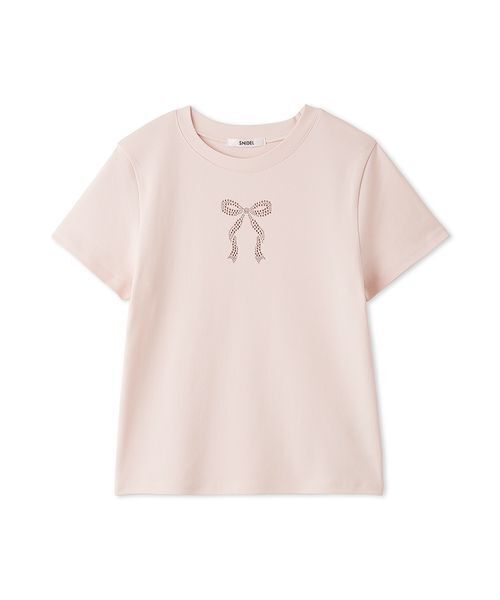 SNIDEL(スナイデル)の「【販路限定カラーあり】ラインストーンTシャツ(Tシャツ/カットソー・レディース・D/C/ブラック/B/A/ホワイト/ネイビー・F)」の22枚目の写真