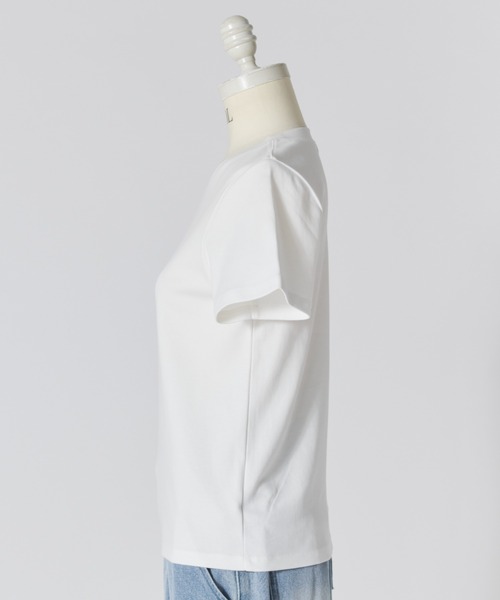 SNIDEL(スナイデル)の「【販路限定カラーあり】ラインストーンTシャツ(Tシャツ/カットソー・レディース・D/C/ブラック/B/A/ホワイト/ネイビー・F)」の13枚目の写真
