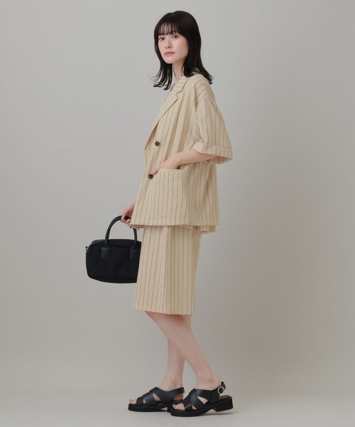 LAKOLE（ラコレ）の「＜多機能ウェア＞リネンライクZIPビスチェ /659867（ベスト・レディース・テラコッタ/グレイッシュベージュ/アイボリー/チャコール・FREE）」の6枚目の写真