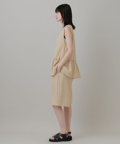 LAKOLE（ラコレ）の「＜多機能ウェア＞リネンライクZIPビスチェ /659867（ベスト・レディース・テラコッタ/グレイッシュベージュ/アイボリー/チャコール・FREE）」の10枚目の写真