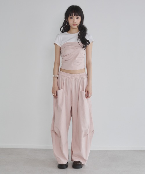 ENVYM（アンビー）の「サイドタックベアトップ（その他トップス・レディース・ブラック/ピンク/カーキ・M/S）」の21枚目の写真
