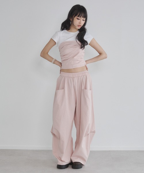ENVYM（アンビー）の「サイドタックベアトップ（その他トップス・レディース・ブラック/ピンク/カーキ・M/S）」の17枚目の写真